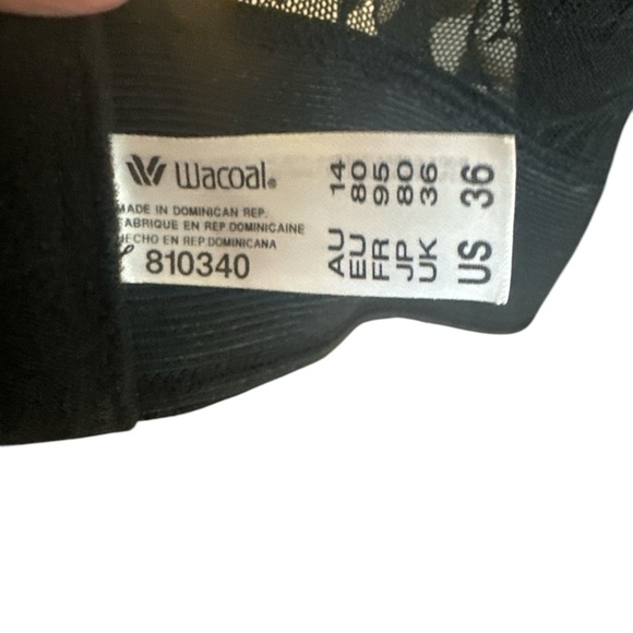 Wacoal Net Effect Soft Cup Bra 810340 - Black, Size 36 - Picture 7 of 8